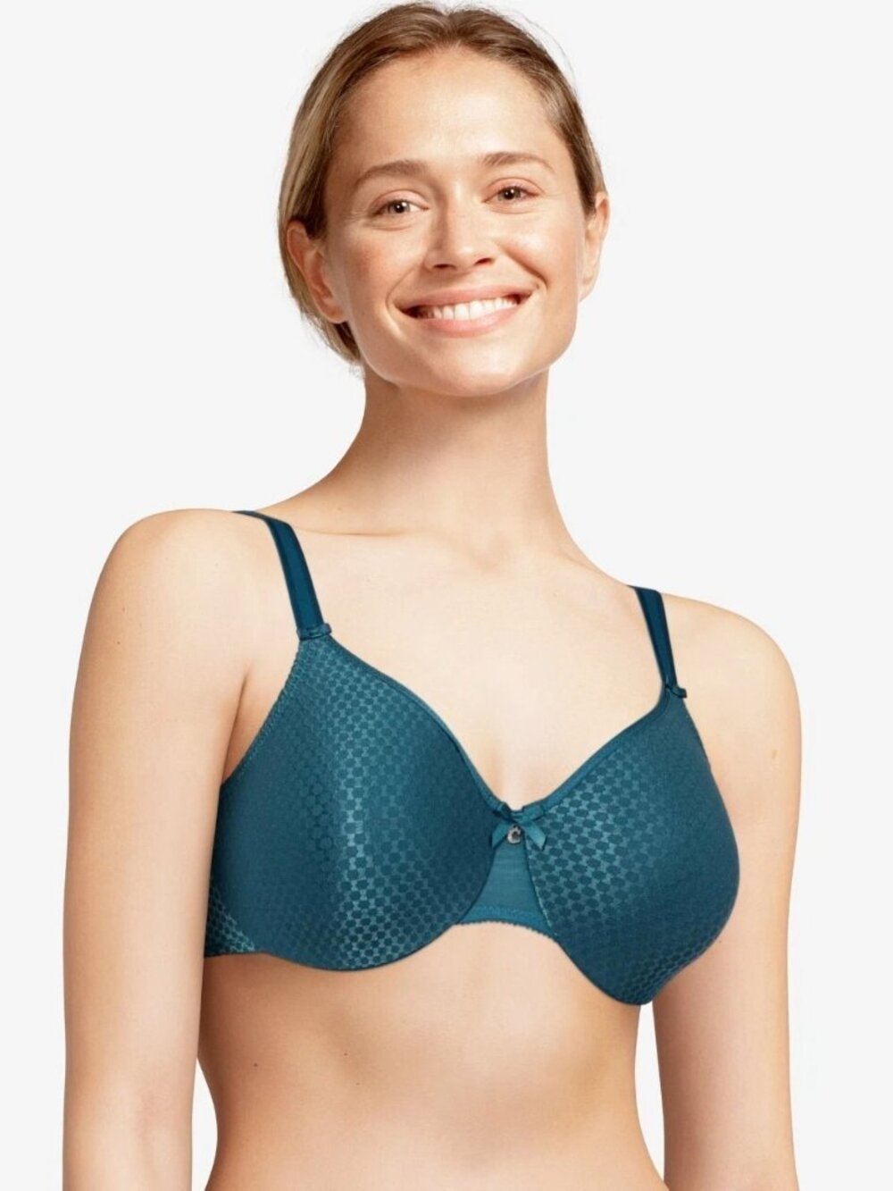 Chantelle C MAGNIFIQUE NOUVEAU 2791 Myrtle Blue Seamless Minimizer Bra 40DD
